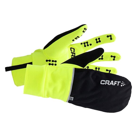 Craft Sportswear Hybrid Weather 2 in 1 Cycling Gloves, Yellow, Medium - Picture 1 of 1